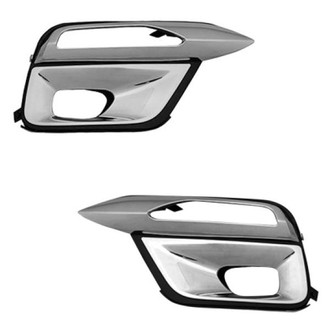 Sherman® - Front Driver and Passenger Side Fog Light Bezel Set (Value Line)