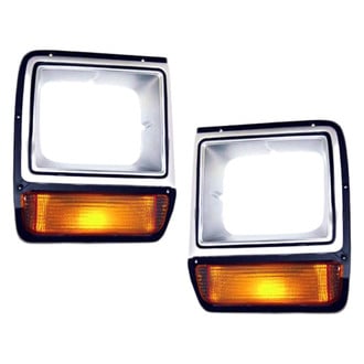 Sherman® - Driver and Passenger Side Headlight Bezel Set (Value Line)