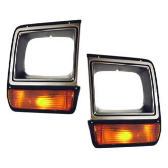 Sherman® - Driver and Passenger Side Headlight Bezel Set (Value Line)