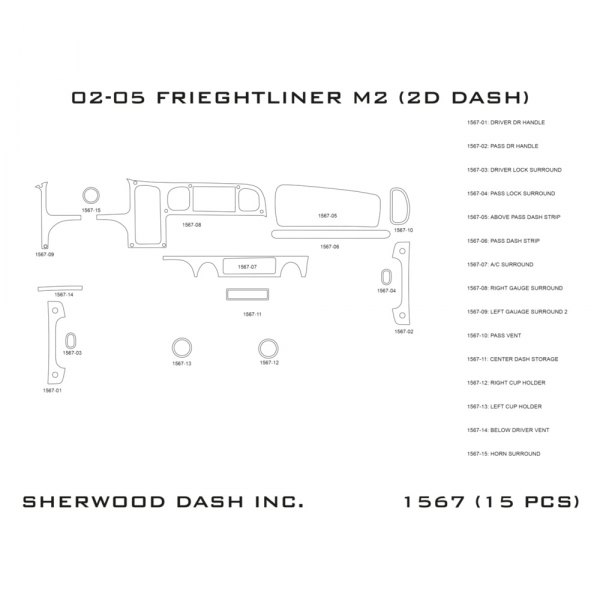 Sherwood® - 2D Dash Kit (15 Pcs)