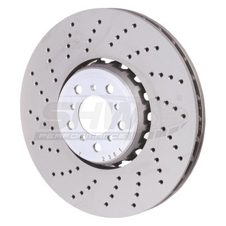 SHW Performance® - Drilled Front Driver Side Brake Rotor