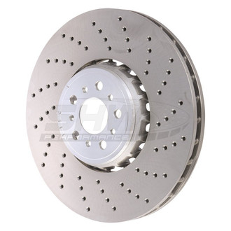 SHW Performance® - Drilled Front Passenger Side Brake Rotor