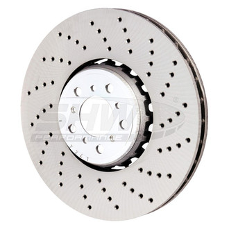 SHW Performance® - Drilled Front Passenger Side Brake Rotor