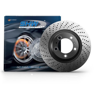 SHW Performance® - Drilled Front Brake Rotor