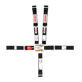 Simpson® - 5-Point Latch & Link 1/4 Midget Bolt In Pull Down Individual Harness, Black