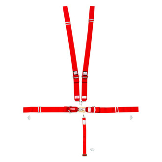 Simpson® - Red 55" 5-Point Pull-down Bolt-in Sport Harness System