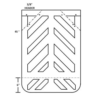 Sirco® - Thick Chevron Black Mud Flap
