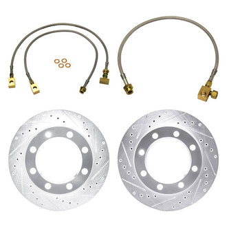 Skyjacker® - 4-Pc Stainless Steel Brake Line Kit