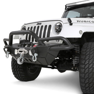 Smittybilt® - SRC Gen2 Full Width Textured Black Front Winch HD Bumper with Pre-Runner Guard