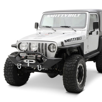 Smittybilt® - XRC Mid Width Matte Black Front Winch HD Bumper with Hoop