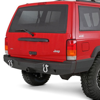 Smittybilt® - XRC Full Width Black Powder Coated Rear HD Bumper with Hitch