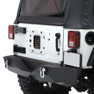 Smittybilt® - XRC Armor Full Width Textured Black Rear HD Bumper with Hitch