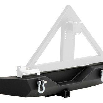 Smittybilt® - XRC Full Width Textured Black Rear HD Bumper with Hitch