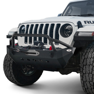 Smittybilt® - XRC Mid Width Matte Black Front Winch HD Bumper with Pre-Runner Guard