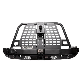 Smittybilt® - XRC Atlas Full Width Black Powder Coated Rear HD Bumper with Hitch