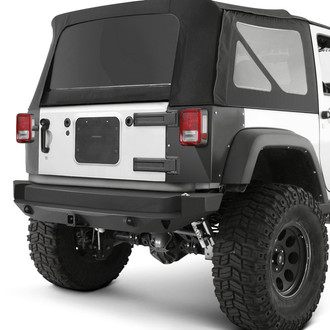 Smittybilt® - XRC Atlas Full Width Black Powder Coated Rear HD Bumper with Hitch