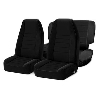 Smittybilt® - Neoprene 1st & 2nd Row Black with Black Sides Seat Covers