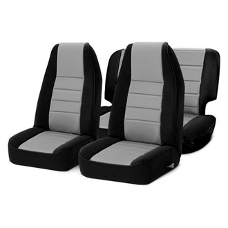 Smittybilt® - Neoprene 1st & 2nd Row Charcoal with Black Sides Seat Covers
