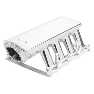 Sniper® - Hi-Ram Sheet Metal Silver Anodized EFI Fabricated Intake Manifold and Fuel Rail Kit