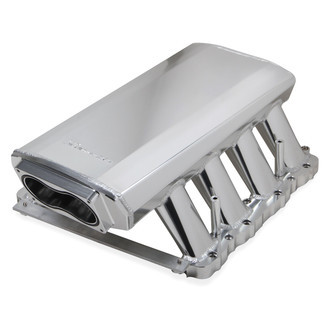 Sniper® - Hi-Ram Sheet Metal Silver Anodized EFI Fabricated Intake Manifold and Fuel Rail Kit