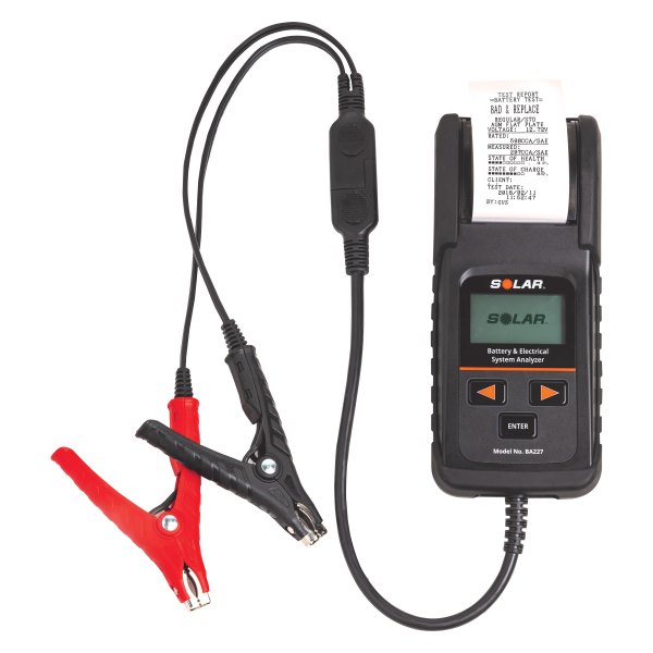 Solar® - 12 V Digital Electrical System and Battery Tester with Integrated Printer
