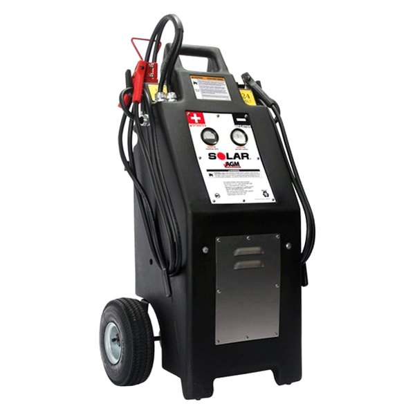 Solar® - 12 V/24 V Wheeled Heavy Truck Commercial Battery Charger and Engine Starter with AGM Battery