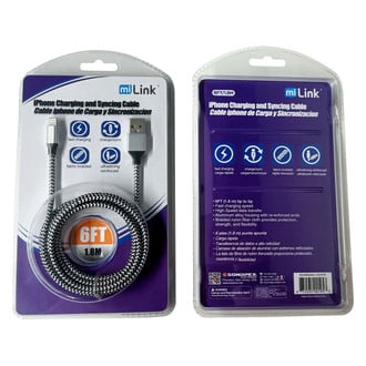 Sondpex® - 6' iPhone to USB-A Charging and Syncing Cable