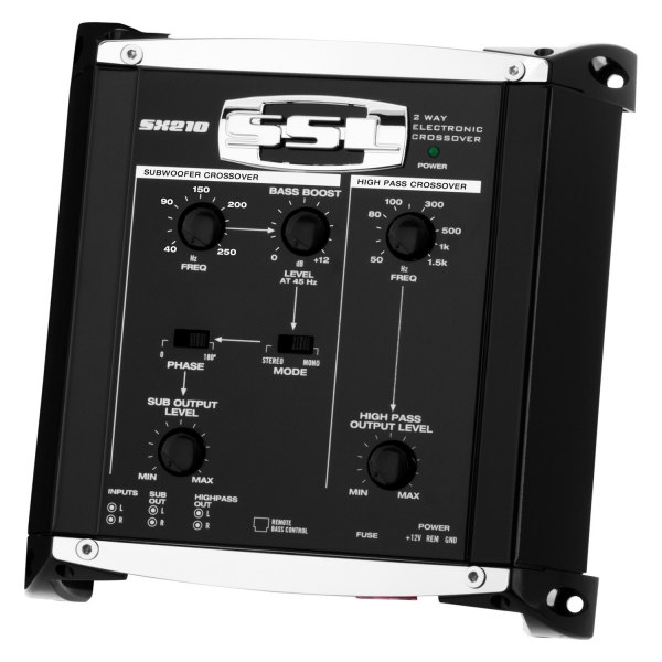 Sound Storm Lab® - 2-Way Electronic Audio Crossover with Remote Subwoofer Level Control