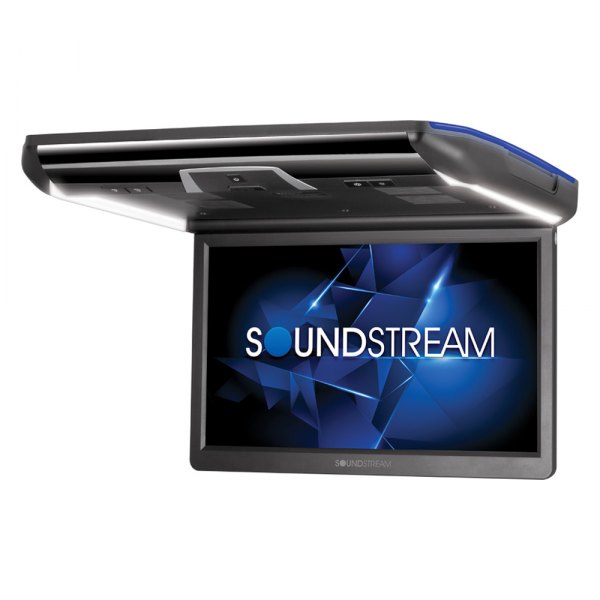 Soundstream® - Ceiling Mount DVD Entertainment System with High Resolution 16" LCD Screen & MobileLink Smartphone Mirroring