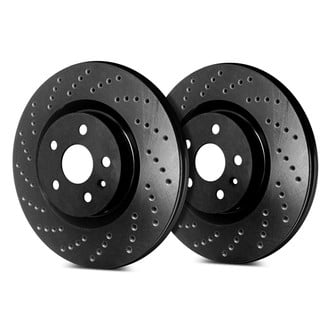 SP Performance® - Cross Drilled 1-Piece Front Brake Rotors