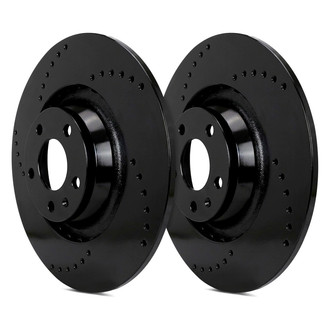 SP Performance® - Cross Drilled 1-Piece Front Brake Rotors