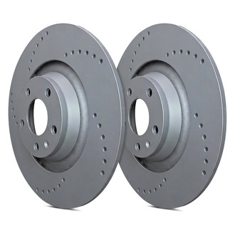SP Performance® - Cross Drilled 1-Piece Front Brake Rotors