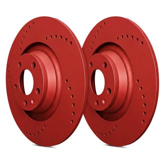 SP Performance® - Cross Drilled 1-Piece Rear Brake Rotors