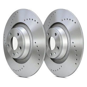 SP Performance® - Cross Drilled 1-Piece Rear Brake Rotors