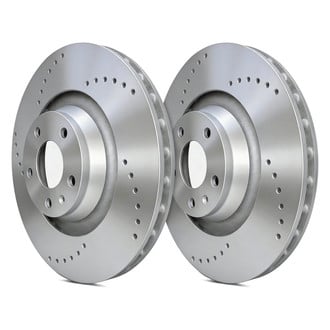 SP Performance® - Cross Drilled 1-Piece Front Brake Rotors