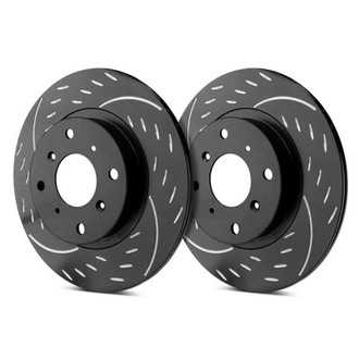 SP Performance® - Diamond Slot™ Dimpled and Slotted 1-Piece Front Brake Rotors