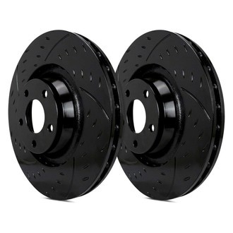 SP Performance® - Diamond Slot™ Dimpled and Slotted 1-Piece Brake Rotors