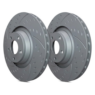 SP Performance® - Diamond Slot™ Dimpled and Slotted 1-Piece Brake Rotors
