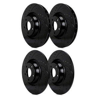 SP Performance® - Diamond Slot™ Dimpled and Slotted 1-Piece Brake Rotors