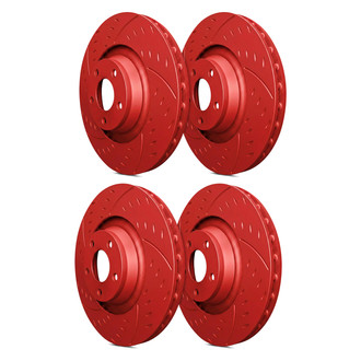 SP Performance® - Diamond Slot™ Dimpled and Slotted 1-Piece Brake Rotors
