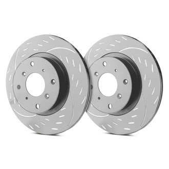 SP Performance® - Diamond Slot™ Dimpled and Slotted 1-Piece Front Brake Rotors