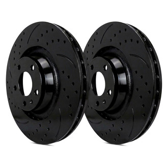 SP Performance® - Double Double Drilled & Slotted 1-Piece Front Brake Rotors