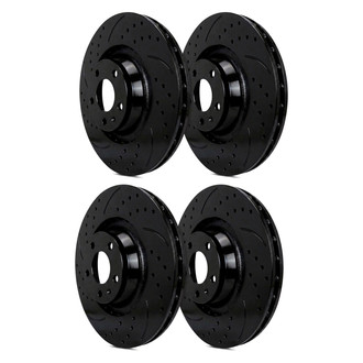 SP Performance® - Double Double Drilled & Slotted 1-Piece Brake Rotors