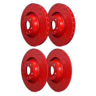 SP Performance® - Double Double Drilled & Slotted 1-Piece Brake Rotors