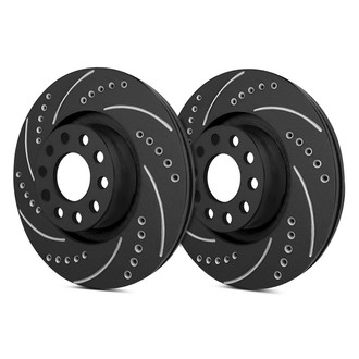 SP Performance® - Drilled and Slotted 1-Piece Rear Brake Rotors