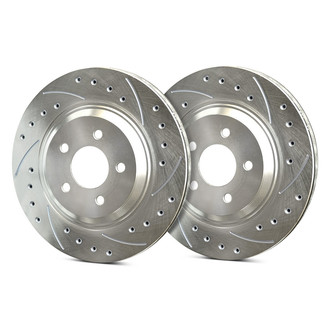 SP Performance® - Drilled and Slotted 1-Piece Rear Brake Rotors