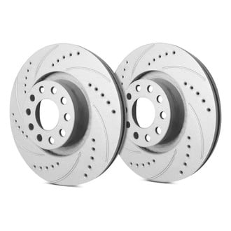 SP Performance® - Drilled and Slotted 1-Piece Rear Brake Rotors
