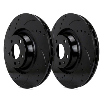 SP Performance® - Drilled and Slotted 1-Piece Front Brake Rotors