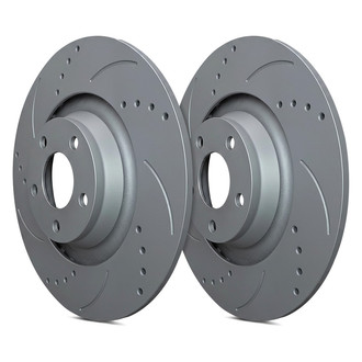 SP Performance® - Drilled and Slotted 1-Piece Rear Brake Rotors