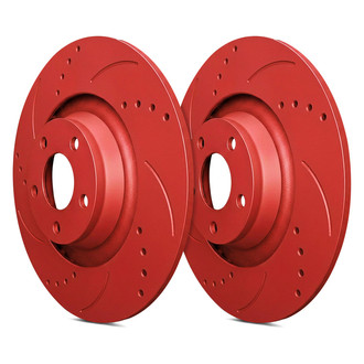 SP Performance® - Drilled and Slotted 1-Piece Rear Brake Rotors